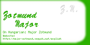 zotmund major business card